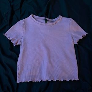 Lavender/Baby Pink Wild Fable Lettuce Cut Crop Top